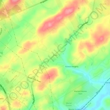 Ford topographic map, elevation, terrain
