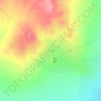 Zincirlikuyu topographic map, elevation, terrain