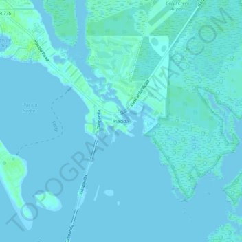 Placida topographic map, elevation, terrain