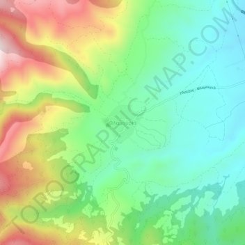 Flamouria topographic map, elevation, terrain
