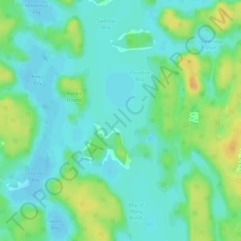 Go Home Lake topographic map, elevation, terrain