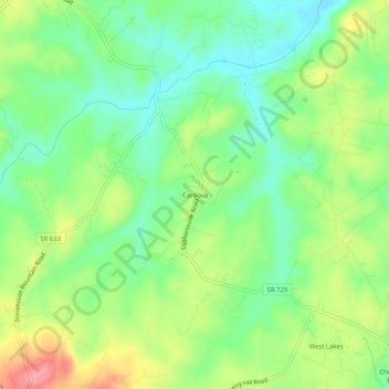Cardova topographic map, elevation, terrain