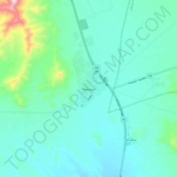 Sarbisheh topographic map, elevation, terrain