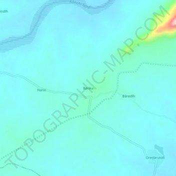 Banku topographic map, elevation, terrain