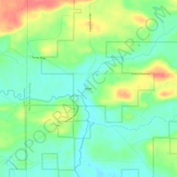 Ralph topographic map, elevation, terrain
