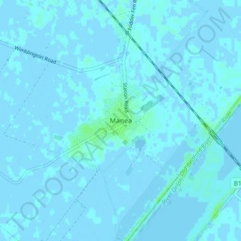 Manea topographic map, elevation, terrain