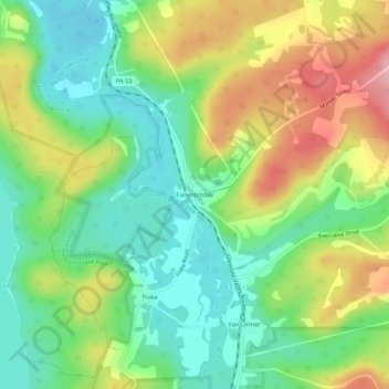 Fallentimber topographic map, elevation, terrain