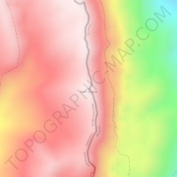 Bukit Ngaras topographic map, elevation, terrain