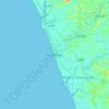 Kozhikode topographic map, elevation, terrain