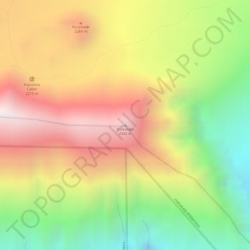 Haleakalā topographic map, elevation, terrain