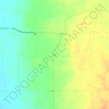 Jud topographic map, elevation, terrain
