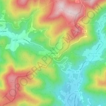 La Chevetraye topographic map, elevation, terrain