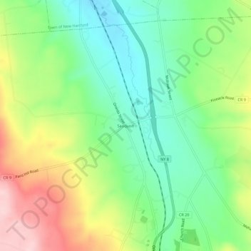 Sauquoit topographic map, elevation, terrain