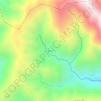 Lewara topographic map, elevation, terrain