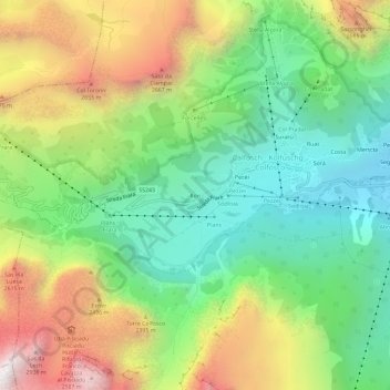Rön topographic map, elevation, terrain