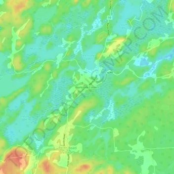 Raymonds Corners topographic map, elevation, terrain