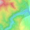 Waterfall topographic map, elevation, terrain