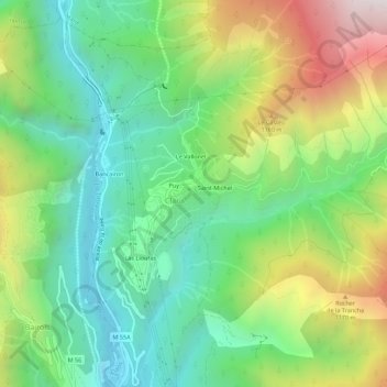 Le Barry topographic map, elevation, terrain