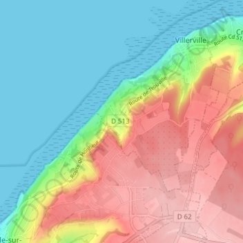 Grand Bec topographic map, elevation, terrain
