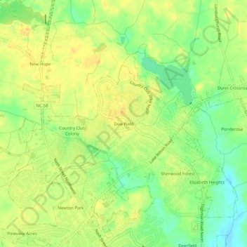 Dew Field topographic map, elevation, terrain