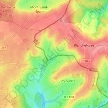 Le Petit Moulin topographic map, elevation, terrain