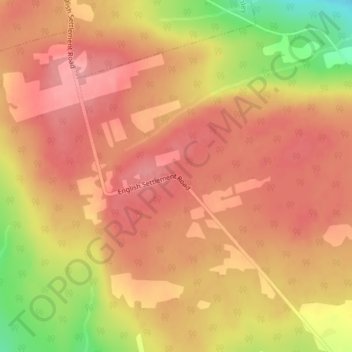 English Settlement topographic map, elevation, terrain