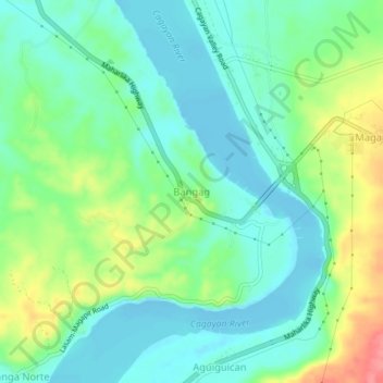 Bangag topographic map, elevation, terrain