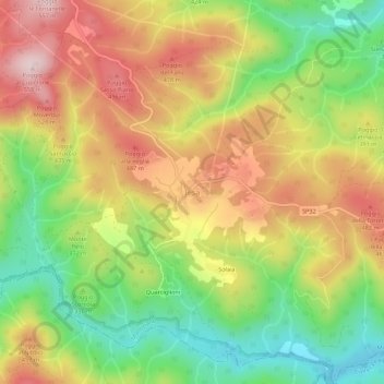 Iesa topographic map, elevation, terrain