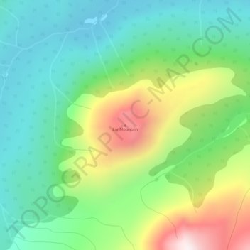 Ear Mountain topographic map, elevation, terrain