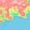 Talland Bay topographic map, elevation, terrain