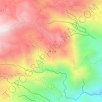 Boking topographic map, elevation, terrain