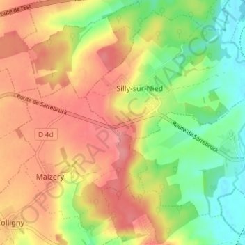 Landremont topographic map, elevation, terrain
