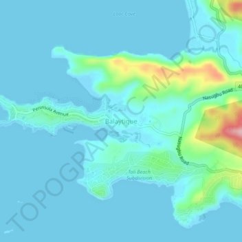 Balaytigue topographic map, elevation, terrain