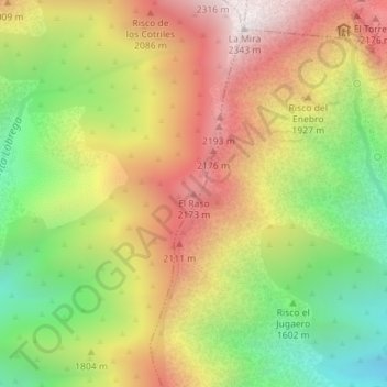 El Raso topographic map, elevation, terrain