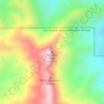 Gardner Peak topographic map, elevation, terrain