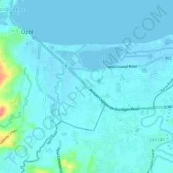 Igpit topographic map, elevation, terrain