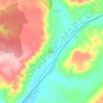 Alcuneza topographic map, elevation, terrain