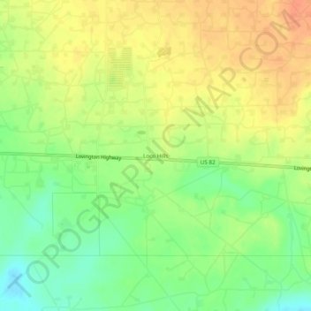 Loco Hills topographic map, elevation, terrain