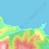 صخرة topographic map, elevation, terrain