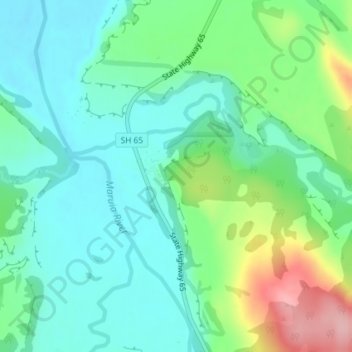 Maruia topographic map, elevation, terrain