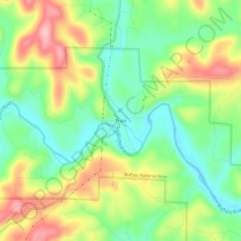 Pruitt topographic map, elevation, terrain