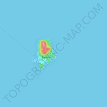 Cogon topographic map, elevation, terrain