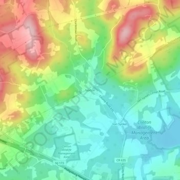 Norton topographic map, elevation, terrain