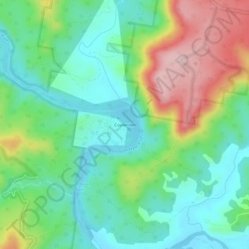Coolendel topographic map, elevation, terrain