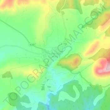 Rubielos de Mora topographic map, elevation, terrain