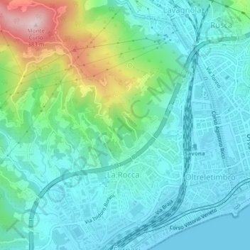Fontanassa topographic map, elevation, terrain