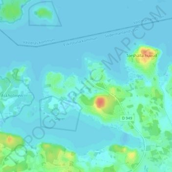 Mälarbaden topographic map, elevation, terrain