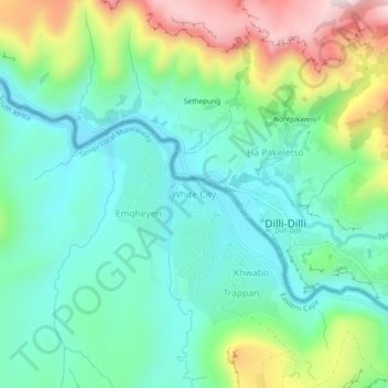 White City topographic map, elevation, terrain