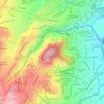 Cerro del Judio topographic map, elevation, terrain