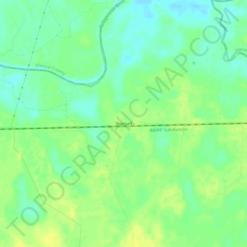Brassell topographic map, elevation, terrain
